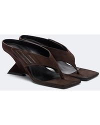 The Attico - Cheope Suede Thong Sandals - Lyst