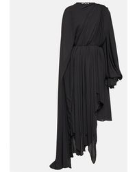Balenciaga - Robe asymetrique en crepe - Lyst