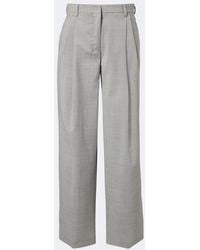 Max Mara - Wide-Leg Pleated Virgin Wool Pants - Lyst