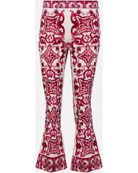 Dolce & Gabbana - Two-tone Pants With Flared Leg - Lyst