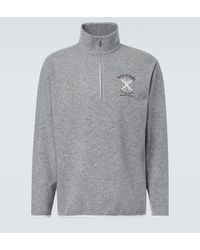 Brunello Cucinelli - Cashmere And Cotton-Blend Half-Zip Sweatshirt - Lyst