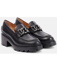 Tod's - Plateau-Loafers Kate Aus Leder - Lyst