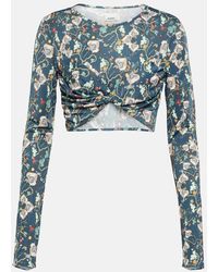 Isabel Marant - Jinea Floral Jersey Crop Top - Lyst