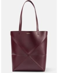 Loewe - Puzzle Fold Medium Leather Tote Bag - Lyst