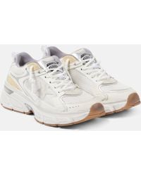 Golden Goose - Lightstar Leather And Mesh Sneakers - Lyst