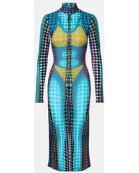 Jean Paul Gaultier - Printed Midi Dress - Lyst