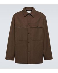 Lemaire - Wool And Cotton Overshirt - Lyst