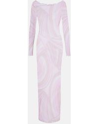 PUCCI - Iride Sheer Tulle Maxi Dress - Lyst