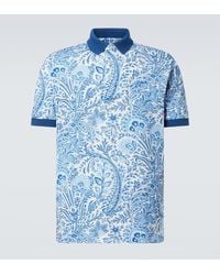 Etro - Paisley Cotton Polo Shirt - Lyst