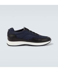 John Lobb - Leather-Trimmed Slip-On Sneakers - Lyst