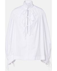 Dries Van Noten - Ruffled Cotton Blouse - Lyst