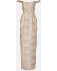 Markarian - Yolanda Off-Shoulder Brocade Gown - Lyst