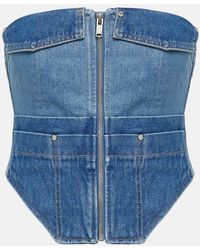 Dion Lee - Top a corsetto Workwear in denim - Lyst