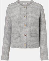 Vince - Cardigan En Laine Et Cachemire A Carreaux - Lyst