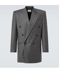 Saint Laurent - Pinstripe Wool And Cashmere Blazer - Lyst