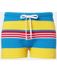 Posse - Tammy Striped Cotton Shorts - Lyst