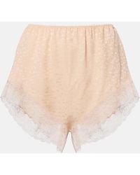 Chloé - Lace-Trimmed Silk Jacquard Shorts - Lyst