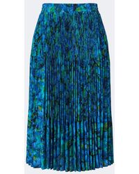 Gucci - Floral Pleated Silk Crepe De Chine Midi Skirt - Lyst