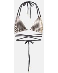 Loewe - Paula's Ibiza Printed Triangle Bikini Top - Lyst