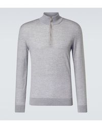 ZEGNA - Wool Half-Zip Sweater - Lyst