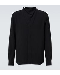 Rick Owens - Island Draped Cady Shirt - Lyst