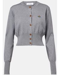 Vivienne Westwood - Bea Cropped Cotton And Cashmere Cardigan - Lyst