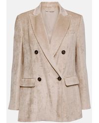 Brunello Cucinelli - Deconstructed Double-breasted Blazer In Corduroy - Lyst