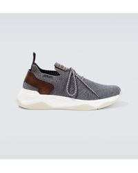 Berluti - Shadow Cashmere Knit Sneakers - Lyst