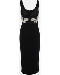Rebecca Vallance - Juliana Crystal-Embellished Midi Dress - Lyst