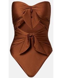 Zimmermann - Bow-Detail Cutout Swimsuit - Lyst