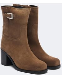 STAUD - Brooklyn Suede Ankle Boots - Lyst