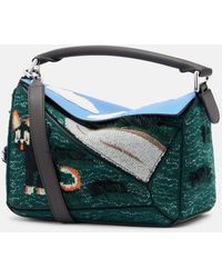 Loewe - X Louis Wain Henkeltasche Futurist Cat Puzzle - Lyst