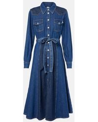 AG Jeans - Marseille Denim Shirt Dress - Lyst