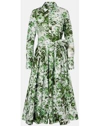 Erdem - Floral Cotton Shirt Dress - Lyst