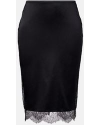 Tom Ford - Silk-Blend Crepe Satin Pencil Skirt - Lyst