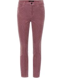 J Brand High-Rise Cordhose Alana - Pink