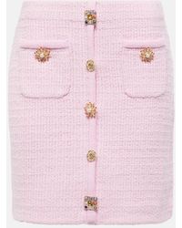 Self-Portrait - 'Knitted Mini Skirt With Jewel Buttons - Lyst