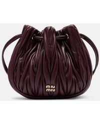 Miu Miu - Matelasse Leather Bucket Bag - Lyst