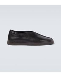 Lemaire - Piped Leather Loafers - Lyst
