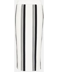 JOSEPH - Pleated Striped Pencil Skirt - Lyst