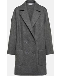 RED Valentino - Double-breasted Wool-blend Coat - Lyst