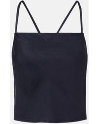 Leset - Daniel Open-Back Crop Top - Lyst