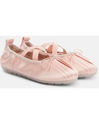 Simone Rocha - Ballerina Grip Satin Ballet Flats - Lyst