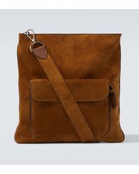 Metier - Slide Suede Messenger Bag - Lyst