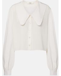 Chloé - Scalloped Silk Shirt - Lyst