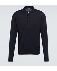 Lardini - Wool, Cashmere And Silk Polo Sweater - Lyst