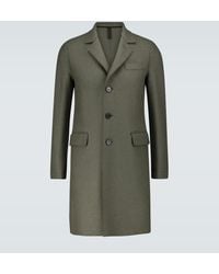 Harris Wharf London Manteau New Chester en laine vierge - Vert