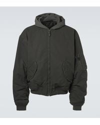 Balenciaga - Cotton-Blend Hooded Bomber Jacket - Lyst