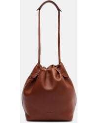 Loro Piana - Bale Softy Small Leather Bucket Bag - Lyst