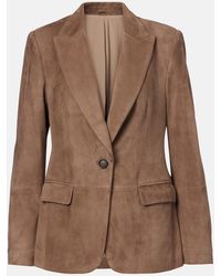 Brunello Cucinelli - Suede Blazer - Lyst